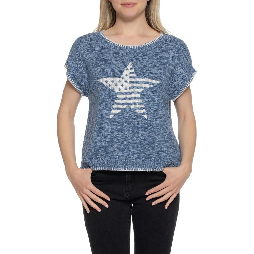 Lucky Brand Star Knitted American Sweater Shirt